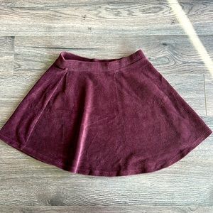 Forever 21 purple corduroy skater skirt